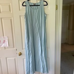 J Jill Light Blue Sleeveless Long Dress, Size Large